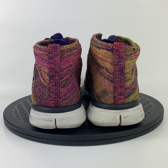 Nike Free Flyknit Chukka 'Multicolor Fireberry' 639700-501 Men's Size 10 - Picture 6 of 12